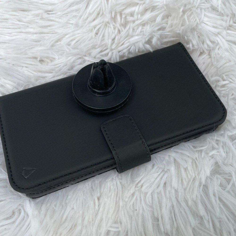Switch iPhone 11 Pro Max Case Wallet Case Black Book Case LBT Car Vent Holder - Picture 11 of 12